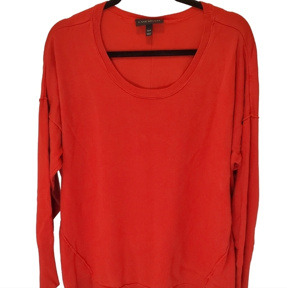 🍁Lane Bryant Plus Size Solid Red Sweater Size 18 /20 - Picture 2 of 6